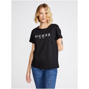 Černé dámské tričko Guess