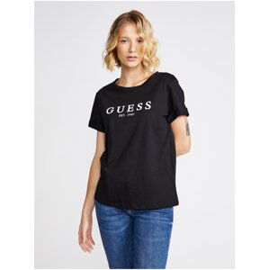 Černé dámské tričko Guess