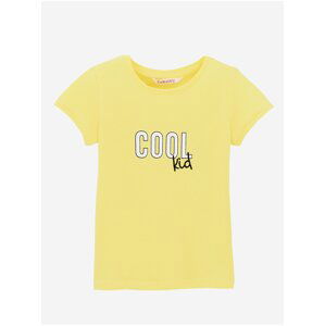 Žluté holčičí tričko s potiskem CAMAIEU