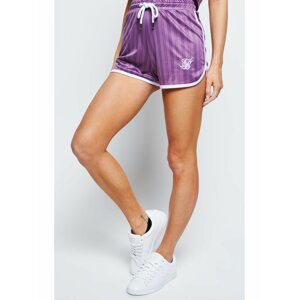 Fialové dámské pruhované kraťasy  SHORTS RUNNER PRINT STRIPE