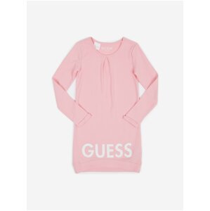 Růžové holčičí šaty Guess Interlock