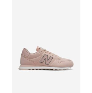 Světle růžové dámské boty v semišové úpravě New Balance 500