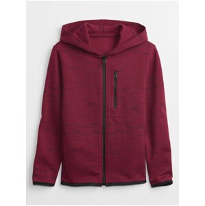 Červená klučičí mikina GapFit performance hoodie