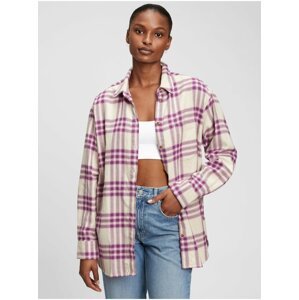 Smetanová dámská košile flannel shirt GAP