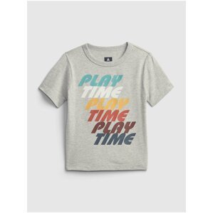 Šedé klučičí tričko GAP play time graphic t-shirt
