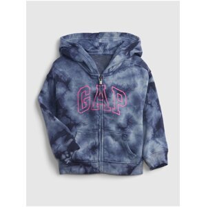 Modrá holčičí mikina GAP Logo tie-dye hoodie GAP