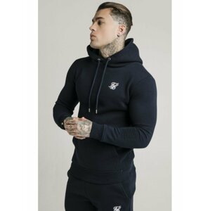 Tmavě modrá pánská mikina  Hoodie Overhead Fit Muscle SikSilk