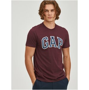 Fialové pánské tričko z organické bavlny bas arch GAP