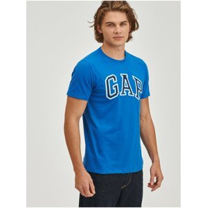 Modré pánské tričko z organické bavlny bas arch GAP