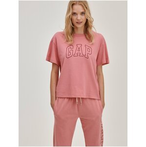 Růžové dámské tričko s logem GAP easy