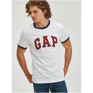 Bílé pánské tričko ringer s logem GAP