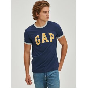 Modré pánské tričko ringer s logem GAP