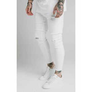 Bílé pánské skinny fit džíny  DENIM DISTRESSED SKINNY