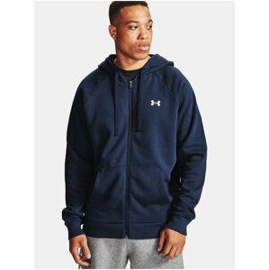 Mikina Under Armour UA Rival Cotton FZ Hoodie- tmavě modrá