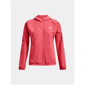 Bunda Under Armour Woven Hooded Jacket - růžová