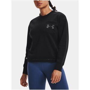 Mikina Under Armour Rival Fleece Mesh Crew - černá