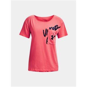 Tričko Under Armour Lve Overszed Graphic WM Tee - růžová