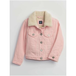 Růžová holčičí bunda jacket sherpa cord GAP