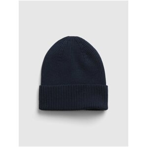 Modrá pánská čepice organic catton fine guage beanie GAP