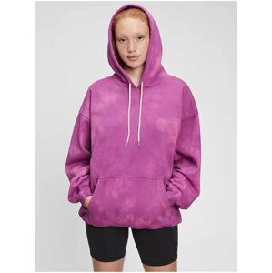 Fialová dámská mikina fleece pocket hoodie GAP