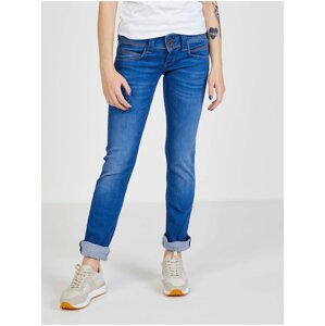 Modré dámské straight fit džíny Pepe Jeans Venus