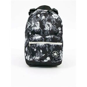 Bílo-černý vzorovaný unisex batoh Converse Go Lo Mini Backpack