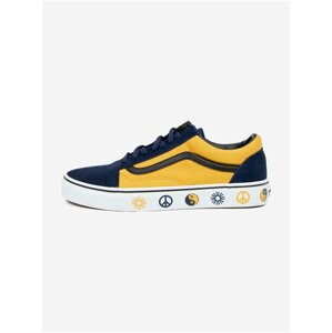 Černo-žluté pánské semišové boty s motivem VANS Old Skool