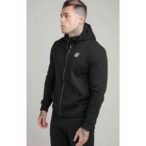 Černá pánská mikina  HOODIE NECK FUNNEL THROUGH ZIP