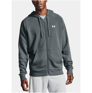 Mikina Under Armour Rival Cotton FZ Hoodie - šedá