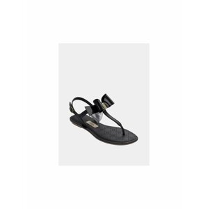 Černé sandály s mašlí Grendha