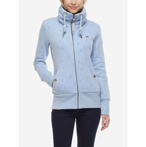 Světle modrá dámská vzorovaná mikina na zip Ragwear Rylie Marina Zip