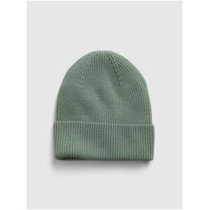 Zelená pánská čepice organic catton fine guage beanie GAP