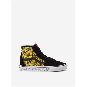 Žluto-černé unisex semišové kotníkové tenisky VANS SK8-Hi