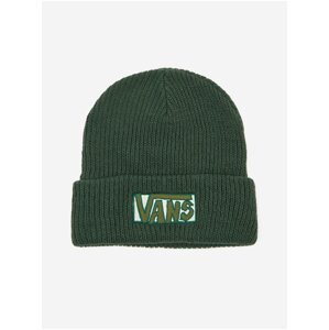 Zelená pánská žebrovaná zimní čepice VANS