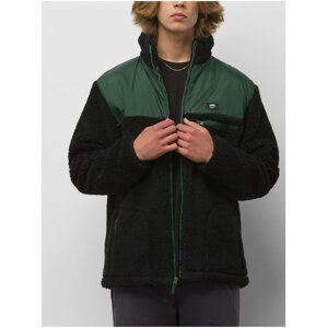 Zeleno-černá pánská bunda z umělého kožíšku VANS Wagner
