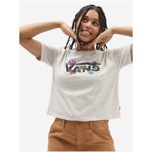 Krémové dámské tričko s potiskem VANS Sparse Flower