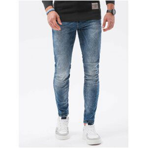 Modré pánské skinny fit džíny P1023