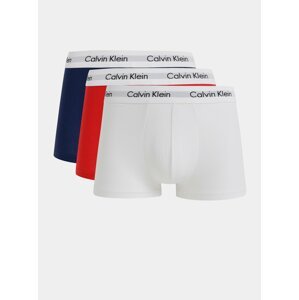 Sada tří boxerek v bílé, červené a modré barvě Calvin Klein Underwear