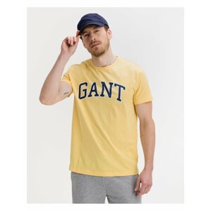 Žluté pánské tričko GANT Arch Outline