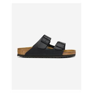 Černé kožené pantofle Birkenstock Arizona