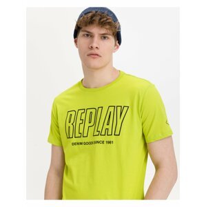Neonově zelené pánské tričko Replay