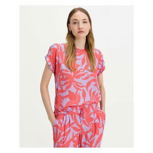 Satin Abstract Leaves Triko JUVIA