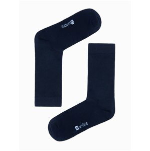 Sada tří párů tmavě modrých pánských ponožek Ombre Clothing