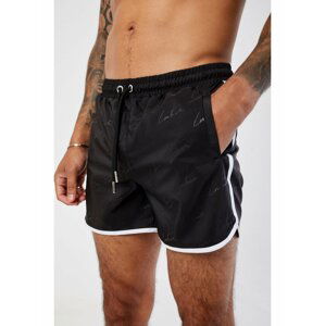 Černé pánské plavky SHORT SWIM LUXE SIGNATURE SHINE HIGH