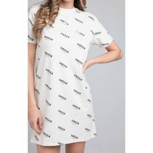 Bílé vzorované šaty DRESS T-SHIRT PRINT REPEAT