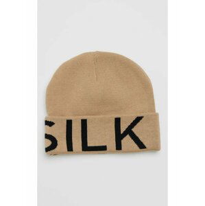 Světle hnědá dámská čepice SikSilk BEANIE CUFF COTTON JACQUARD