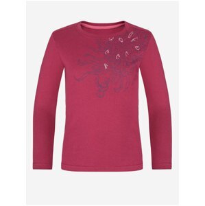 Tmavě růžové holčičí tričko s motivem LOAP Bizel