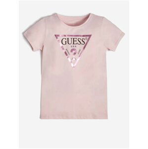 Světle růžové holčičí tričko Guess