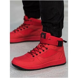 Červené pánské sneakers boty Ombre Clothing T317