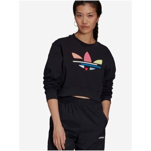 Černá crop top mikina Adidas Originals